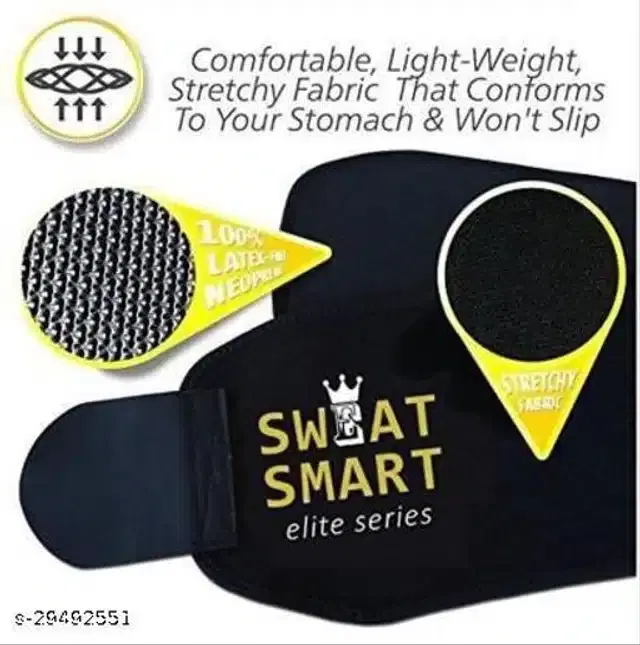 Sweat Belt for Unisex, Black, Free Size