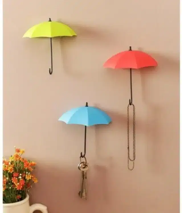 Plastic Key Holder, Multicolor, Pack of 3