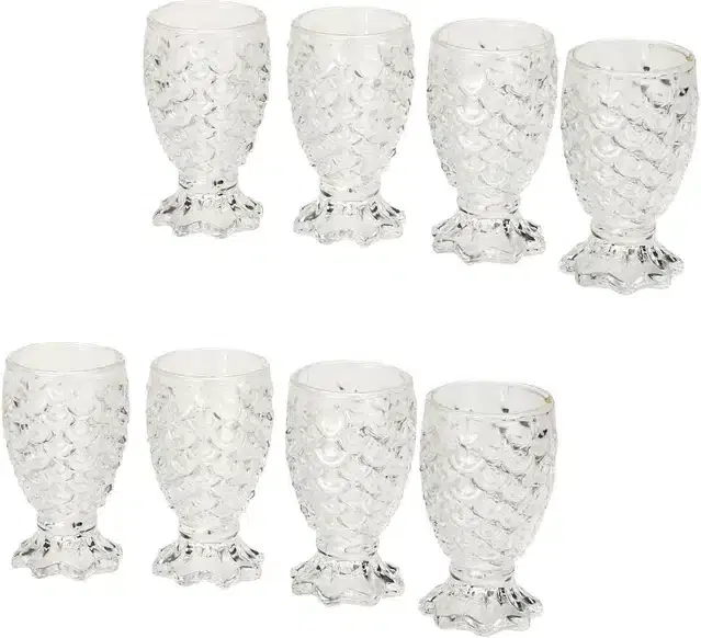 Liquor cum Cocktail Glasses, Transparent, 30 ml, Pack of 8