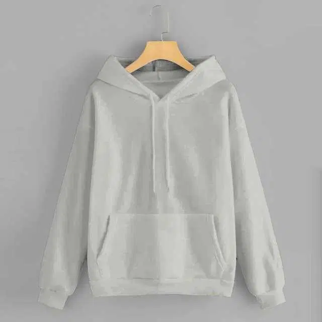 Stylish Wool Men Solid Sweatshirt (Grey, M) (ITF-5)