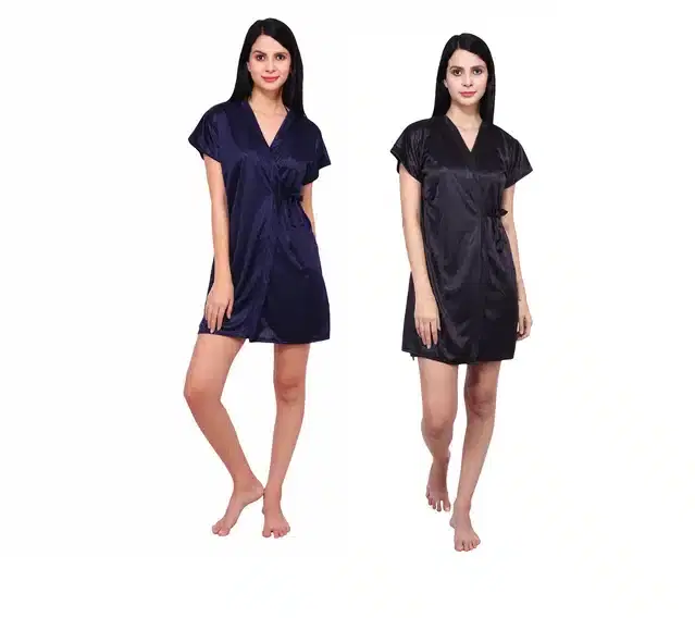 Babydolls for Women, Pack of 2 (Navy Blue & Black)