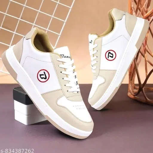 Casual Sneakers for Men (Beige, IND-6)