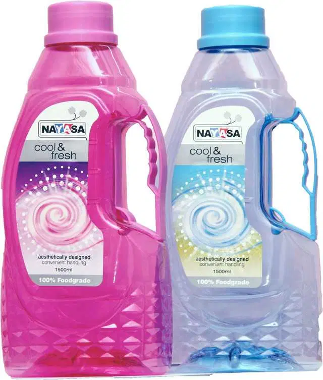 Aarohi Kitchen Plastic Fontana Bottle, Pink & Grey, Pack of 2, AA-006