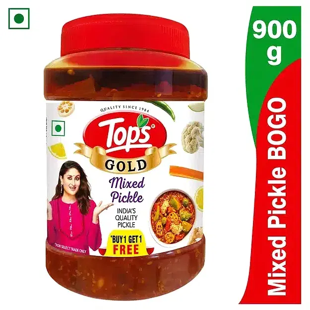 Tops Gold Mixed Pickle 900 g (Buy 1 Get 1 Free)