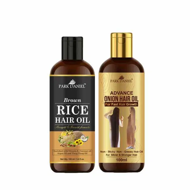 Park Daniel Brown Rice Hair Oil & Advance Hair Oil, Pack of 2, 100 g, SE-1474
