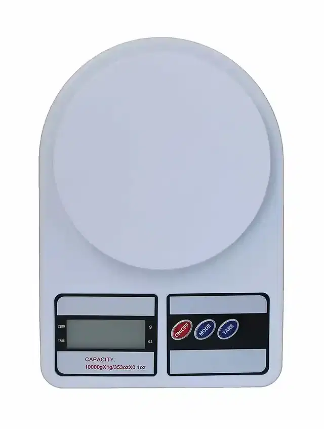 Shopeleven Digital Kitchen Weighing Machine With Back Lite LCD Display, White