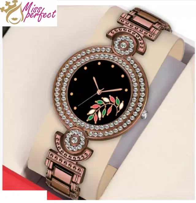 Analog Watch for Women & Girls (Brown)