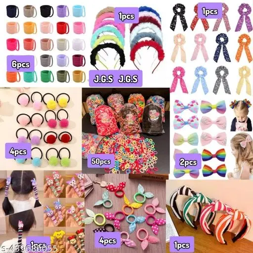 Set of 70 pcs Hair Accessories Combo for Women (Black)
