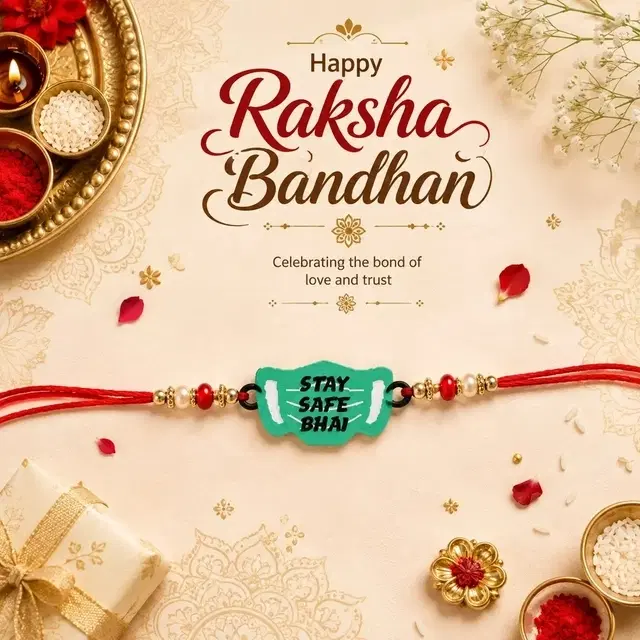 Stay Safe Rakhi for Brother