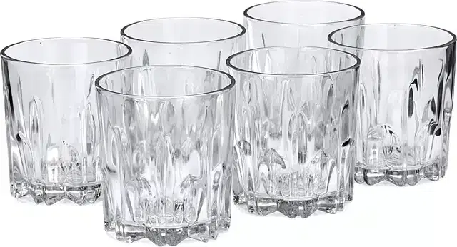 Liquor cum Cocktail Glasses, Transparent, 220 ml, Pack of 6