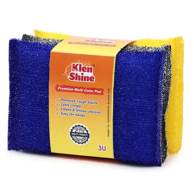 Klen Shine Nylon Scrub Pad, Pack of 3