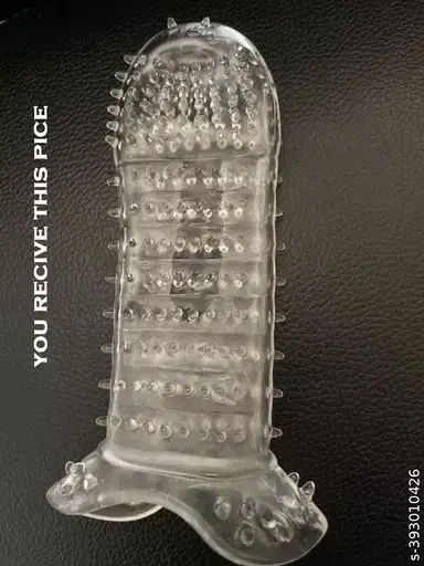 Crystal Dotted Reusable Condom for Men, Transparent, Pack of 1