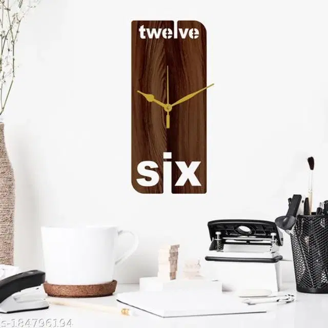 Wooden Wall Clock, Brown