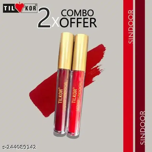 Sindoor for Girls & Women, Red & Maroon, 10 ml, Pack of 2