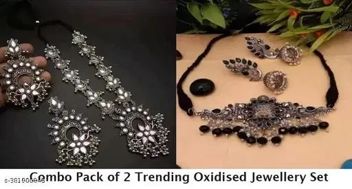 Viral Trending Combo Oxidised Jewellery Set