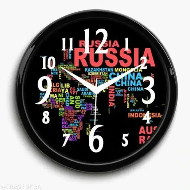 Designer Analog Wall Clock, Multicolor