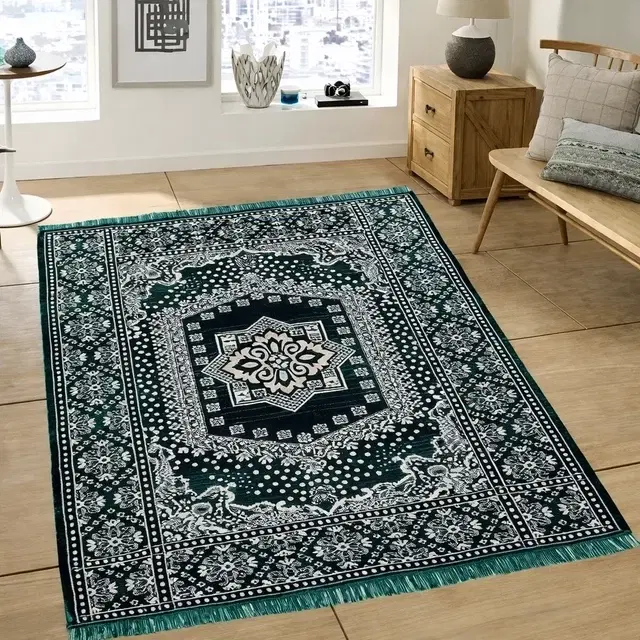 Alqsa Designer Green Carpet 5x7feet