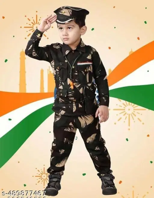 Cotton Shirt and Pant Set for Boys (Multicolor, 7-8 Years)