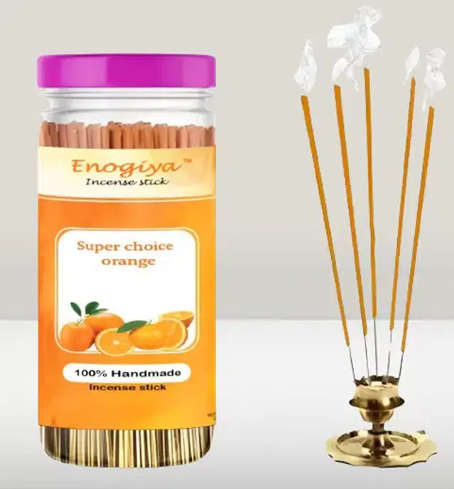 Premium Fragrance Yoga & Pooja Agarbatti, Orange, Set of 1