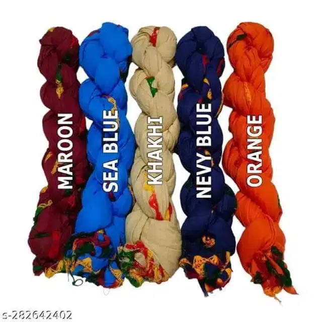 Dupatta for Women, Pack of 5 (Multicolor, 2 m)