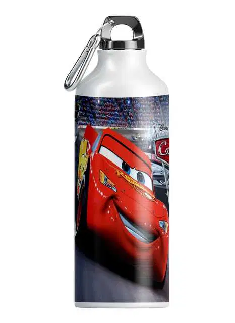 Printed Aluminium Cartoon Sipper Water Bottle for Kids, Multicolor, 600 ml, GT-443