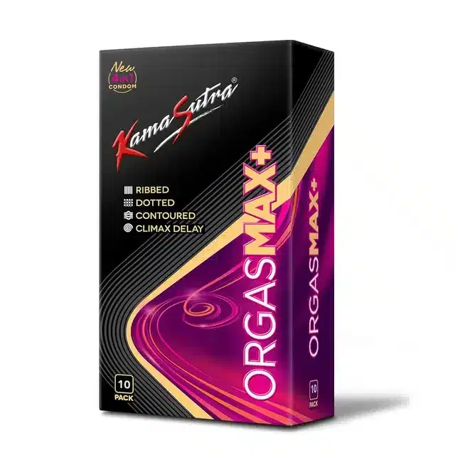 KamaSutra Orgasmax+ Condom for Men, Pack of 10