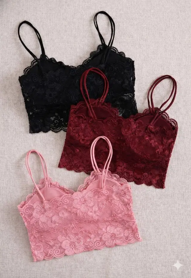 Cotton Solid Padded Bras for Women, Multicolour, Pack of 3 (28)