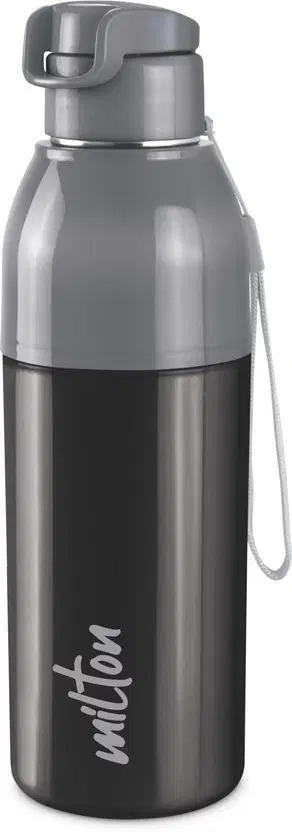Milton Convey 600 Insulated Inner Steel Water 500 ml Plastic Bottle (Pack of 1, ) Black