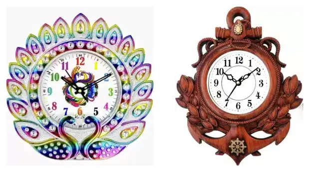 Designer Wall Clocks, Multicolor, Pack of 2