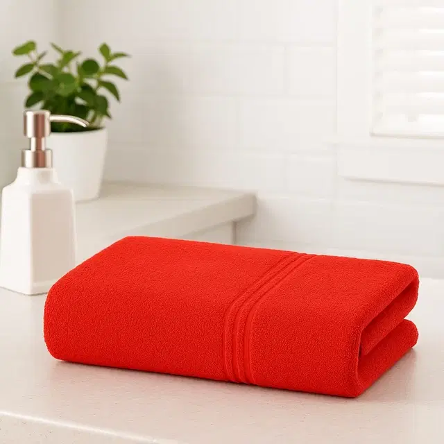 Cotton Bolls Micro Bath Towel Coral  Pack of 1