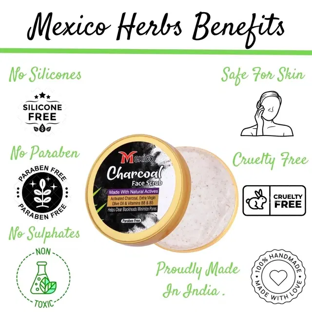 Maxico Herbs Charcoal Scrub (100 g)