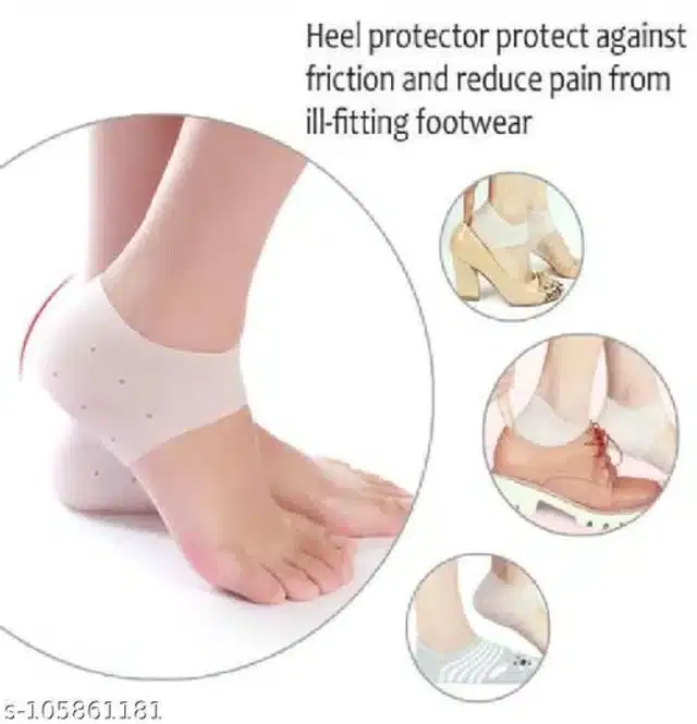 Moisturizing Silicon Gel Socks, Beige