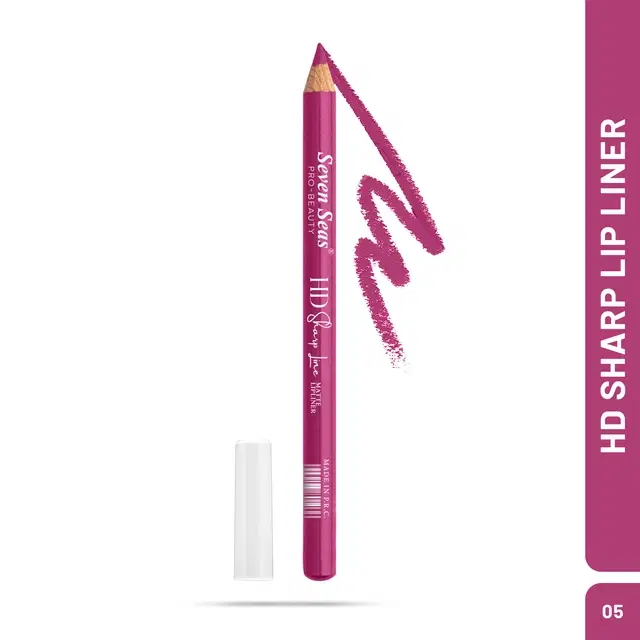 Seven Seas HD Sharp Line Lip Liner, Purple (Free Size)