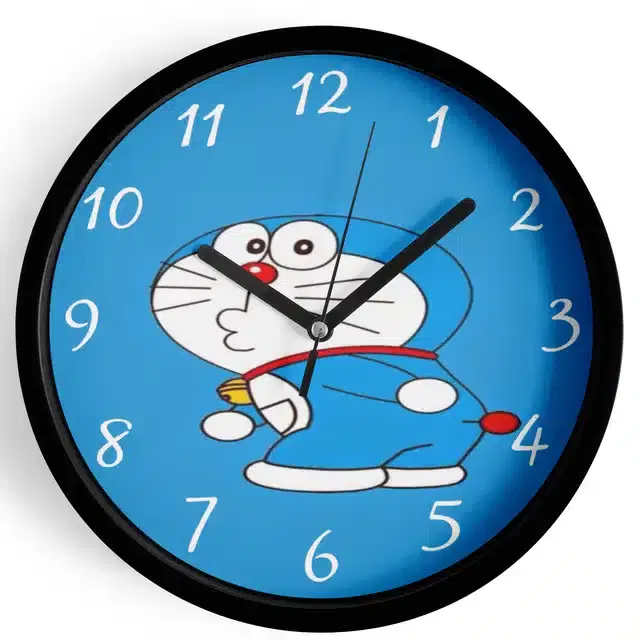 Doraemon Analog Wall Clock, Multicolor, 7 Inches