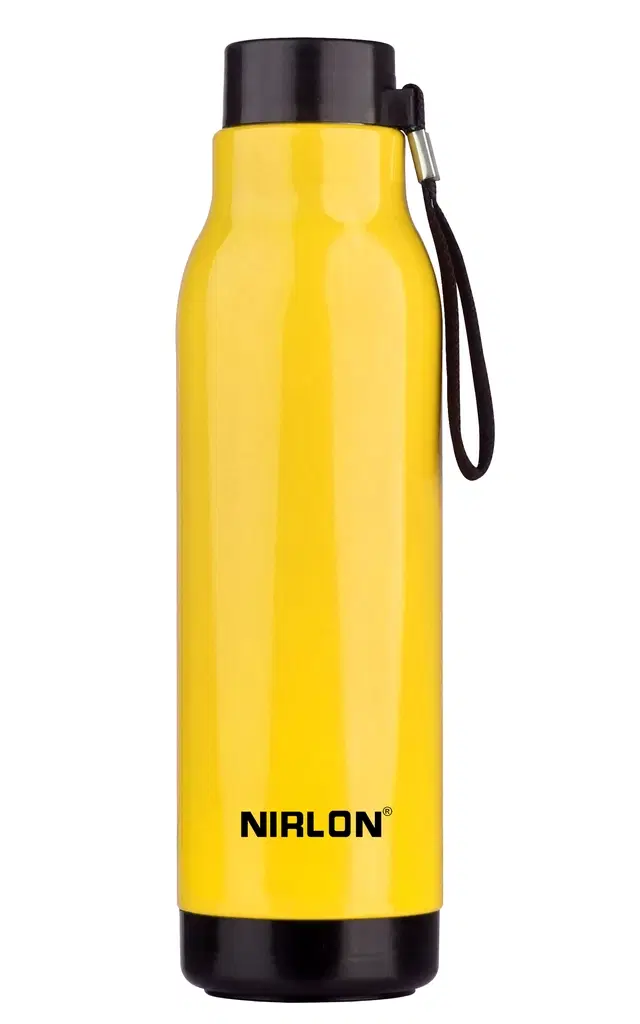 Nirlon PU Insulated Stainless Steel Water Bottles, Yellow, 480 ml