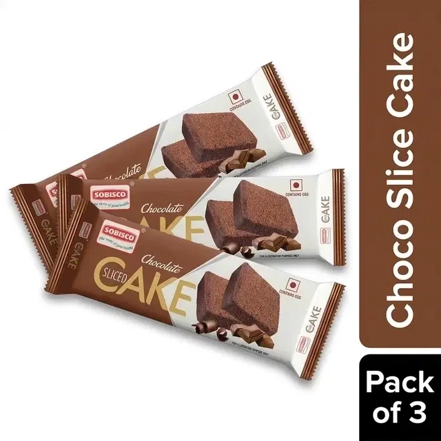 Sobisco Choco Slice Cake 32 g (Pack of 3)