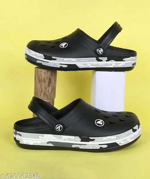 Aqualite EVA Clogs for Men (Black, 10) Pack of 2