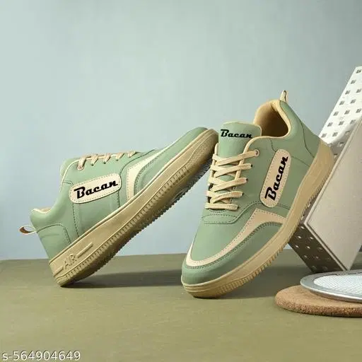 Casual Sneakers for Men (Olive, IND-6)