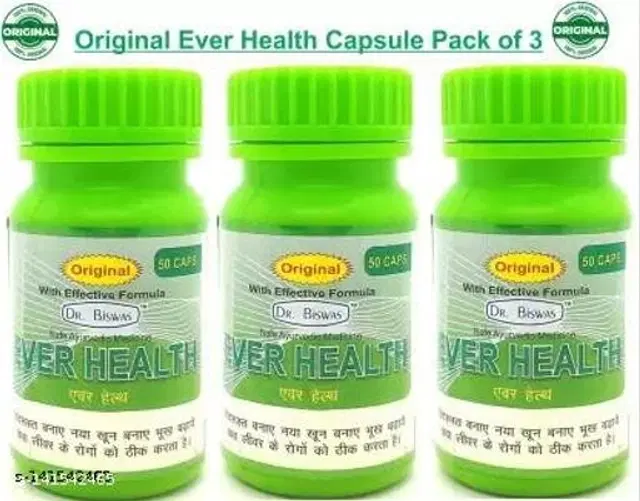 Dr. Biswas Ever Health 100% Original Ayurvedic Capsule Pack Of 3, Pack Of 3