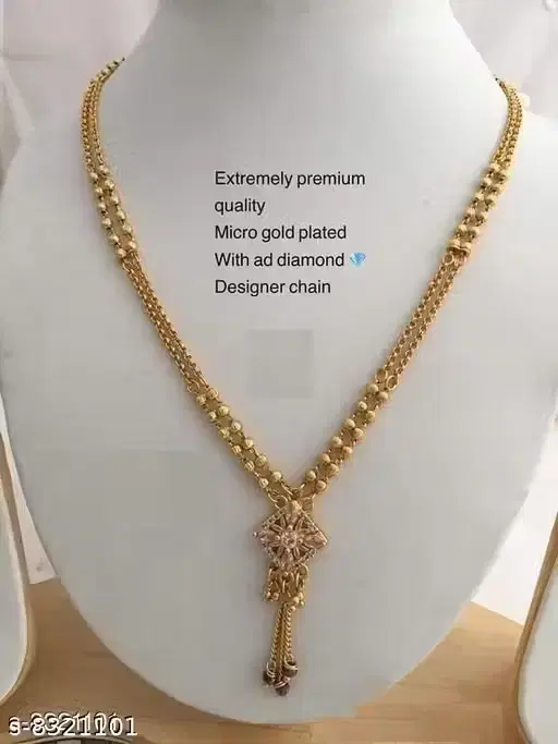 Womens Necklaces & Chains Alloy Gold(Free Size)