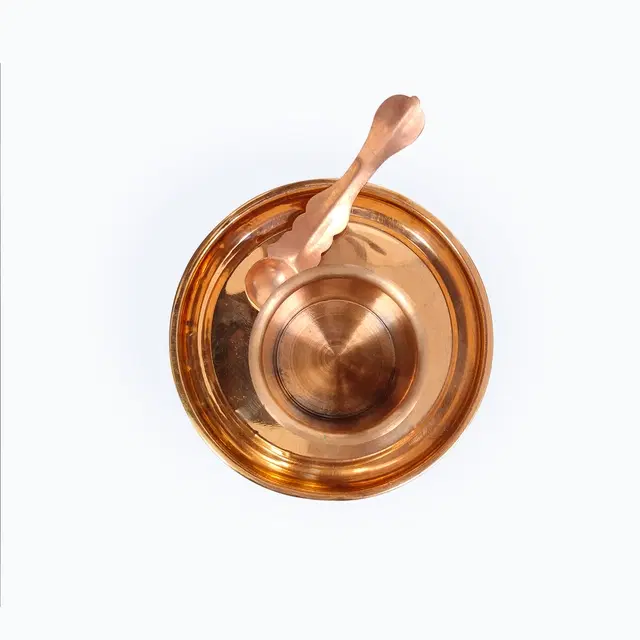 Mangal Bhawan Pure Copper Panch Patra with Achmani Pali