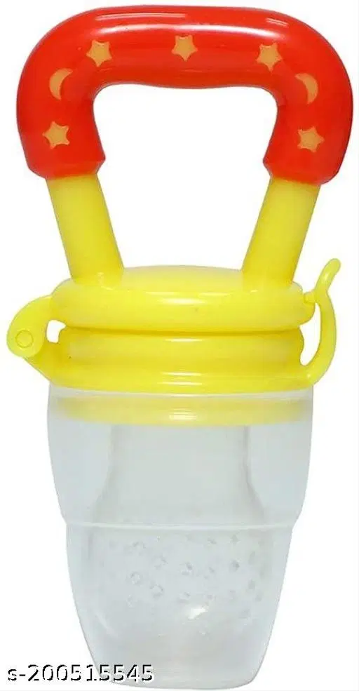 Silicone Fruit And Juice Feeder Kids Nipple Pacifier For Fruit Vegetable Bpa Free (Yellow)