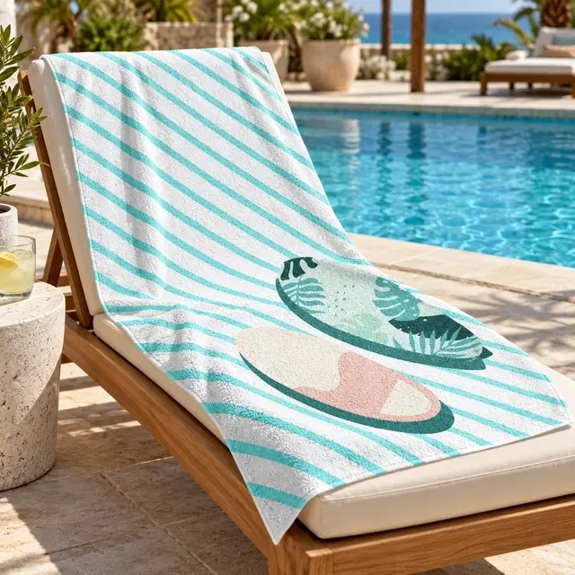 SimpleHome Digital Printed Towel 70x140cm 220gsm Surf Board