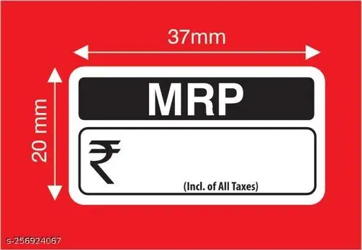 MRP Stickers for Packaging, Multicolor, 3.7x2 cm, Pack of 520