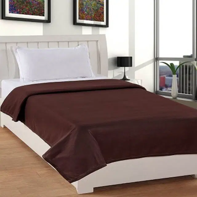 Fleece Blanket, Brown, 60x90 Inches