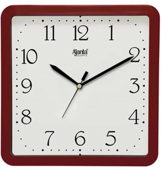 Ajanta Analog Wall Clock, Red & White