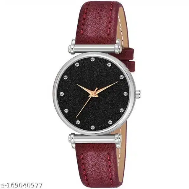 Analog Watch for Women (Maroon)
