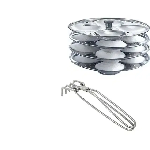 Stainless Steel Pakad & Idli Making Stand, Combo of 2