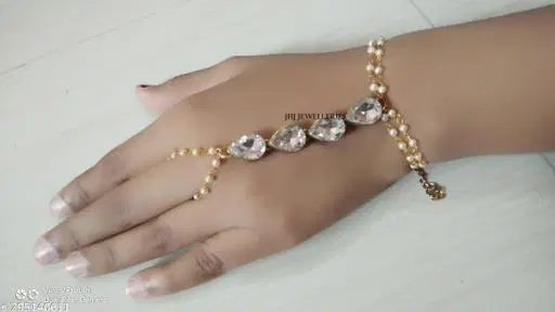 Alloy Bracelets for Women & Girls, White