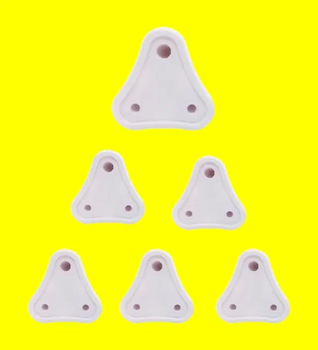 Child Safety Electric Socket Plug Guards, White, Pack of 6